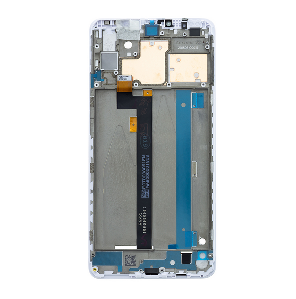 LCD-display + Touch Unit + Framsida för Xiaomi Mi Max 3 - Vit (Service Pack)