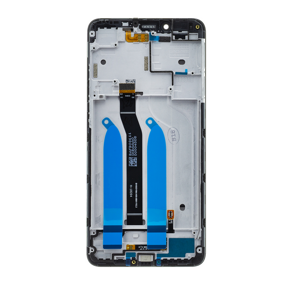 LCD-display + Touch Unit + Framsida för Xiaomi Redmi 6 / 6A - Svart (Service Pack)