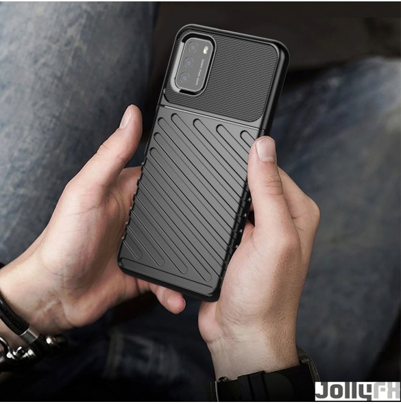 Svart och mycket elegant omslag Xiaomi Poco M3 / Xiaomi Redmi 9T.