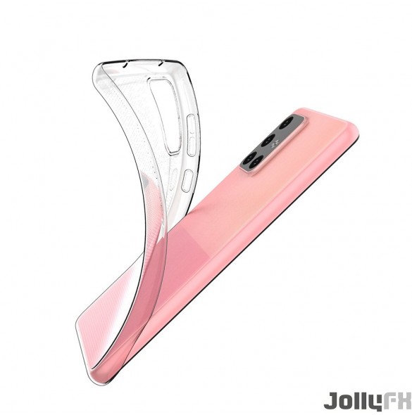 Genomskinligt och väldigt snyggt skal Samsung Galaxy A72 4G.