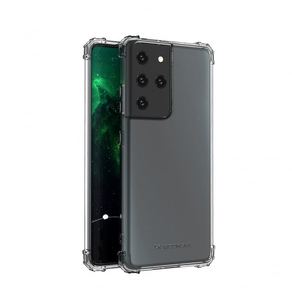 Samsung Galaxy S21 Ultra 5G skyddas av detta fantastiska skal.
