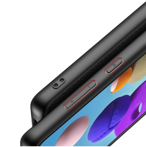 Blå och mycket snyggt skal Samsung Galaxy A21S.