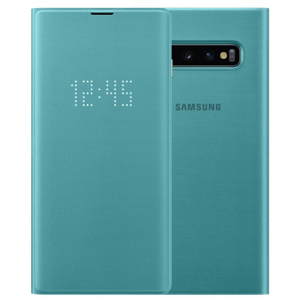 Grönt och väldigt snyggt skydd till Samsung Galaxy S10.