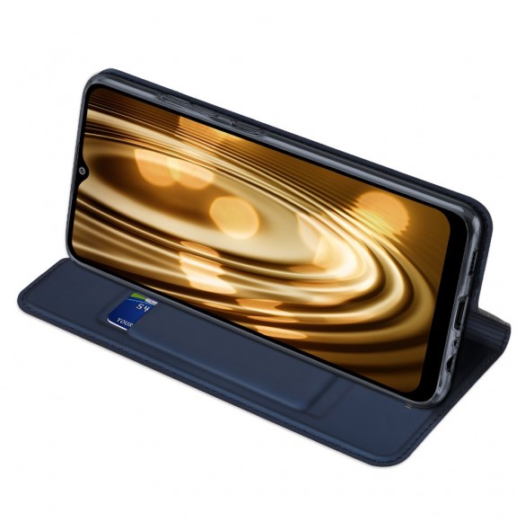 Blå och väldigt snyggt skal Samsung Galaxy A02s.