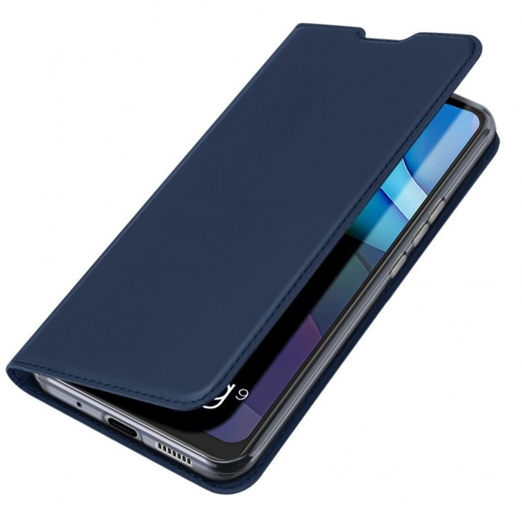 Blå och mycket elegant skal Motorola Moto G9 Power.