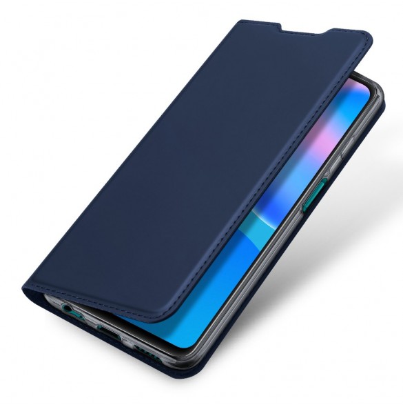 Blå och mycket snyggt skal Huawei P Smart 2021.