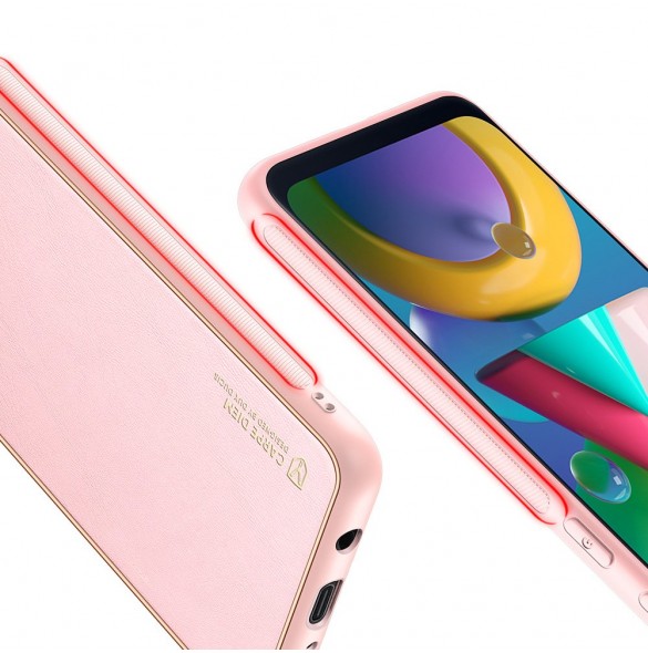 Rosa och mycket snyggt skal Samsung Galaxy M30s.