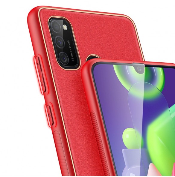 Rött och mycket snyggt fodral Samsung Galaxy M30s.