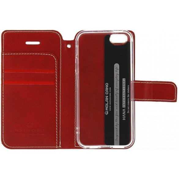 Molan Cano Issue Book Case för Xiaomi Redmi Note 10 / 10s - Röd