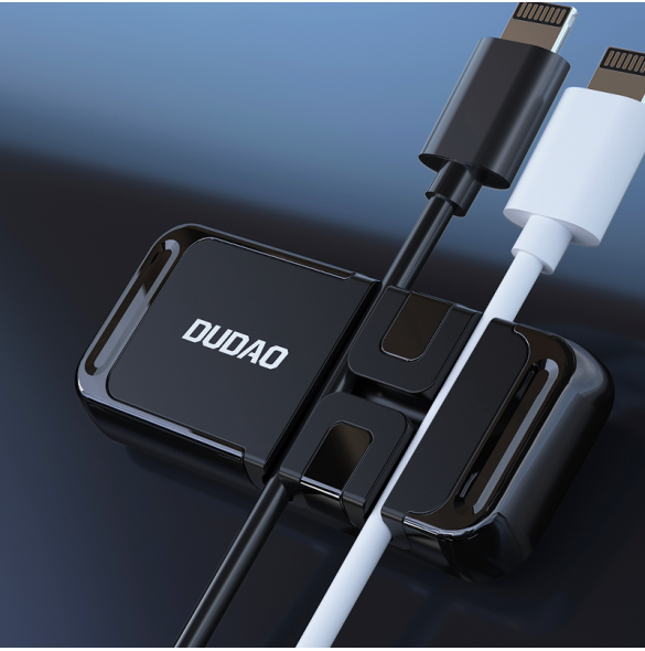 Dudao self-adhesive Universal Magnetic Car Mount Phone Holder for Dashboard cable organizer - Svart (F11s)