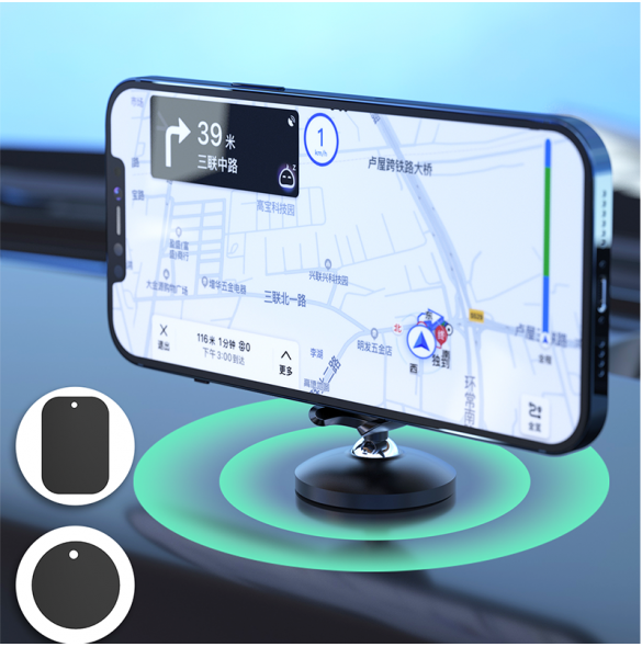 Dudao self-adhesive Universal Magnetic Car Mount Phone Holder for Dashboard - Svart (F11)