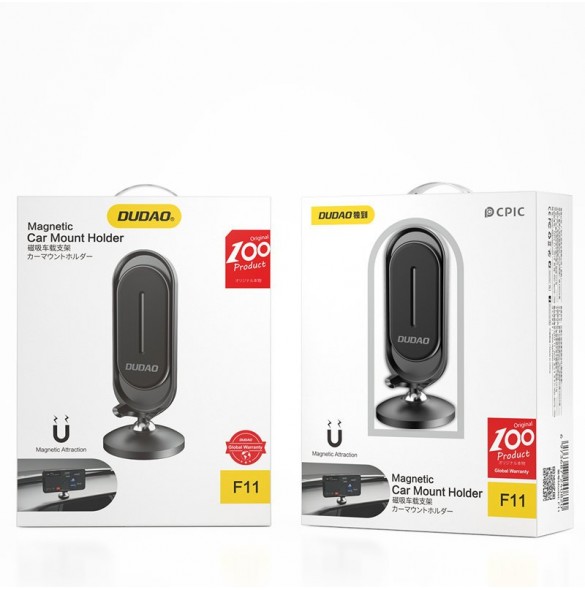 Dudao self-adhesive Universal Magnetic Car Mount Phone Holder for Dashboard - Svart (F11)