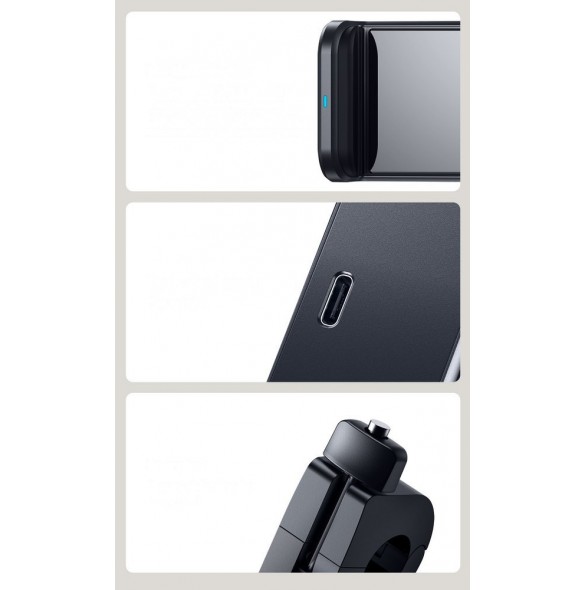 Baseus Energy Storage Backseat Holder Wireless Qi 15 W Charger - Svart (WXHZ-01)