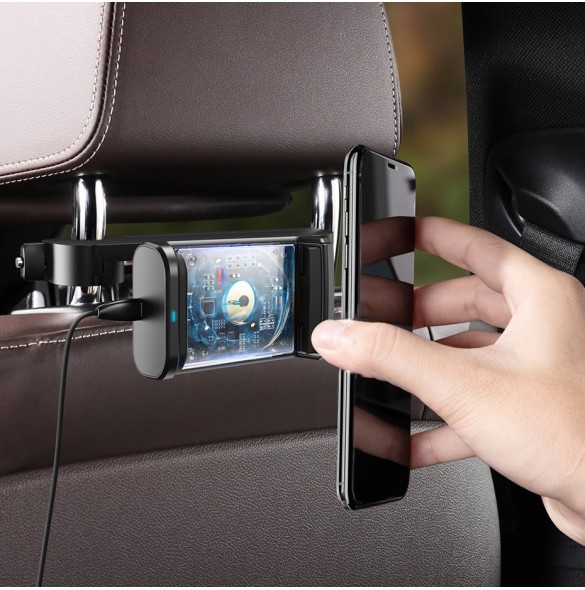 Baseus Energy Storage Backseat Holder Wireless Qi 15 W Charger - Svart (WXHZ-01)