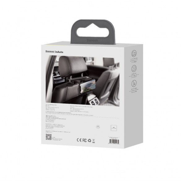 Baseus Energy Storage Backseat Holder Wireless Qi 15 W Charger - Svart (WXHZ-01)