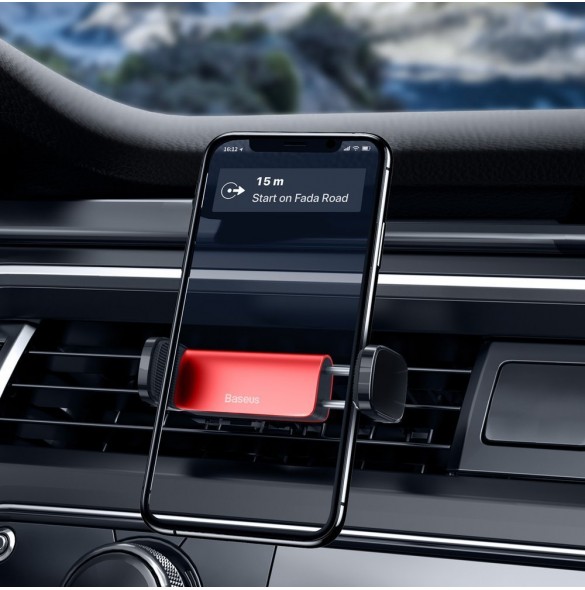 Baseus Steel Cannon Air Outlet Car Mount - Röd (SUGP-09)