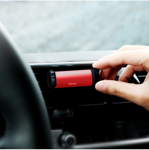 Baseus Steel Cannon Air Outlet Car Mount - Röd (SUGP-09)