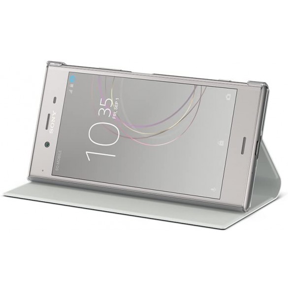 Sony Style Cover Stand SCSG50 vikbart fodral för Sony XPERIA XZ1 - Silver