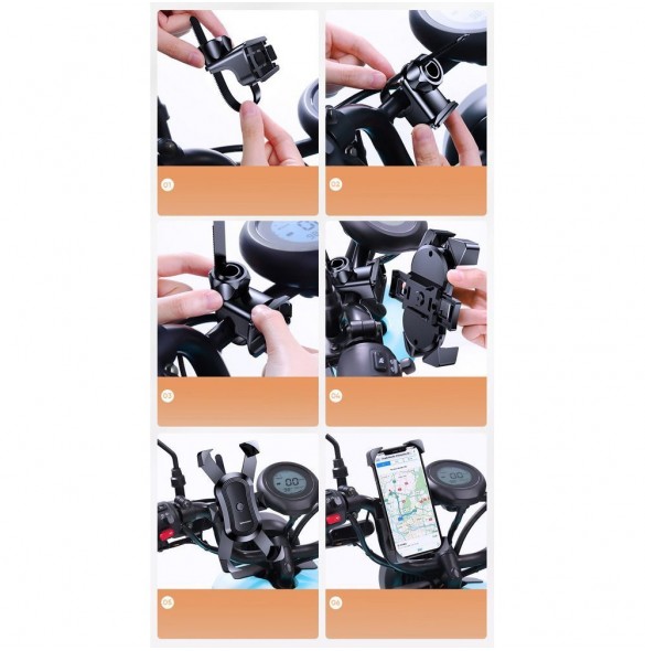 För montering på styret på en cykel, motorcykel