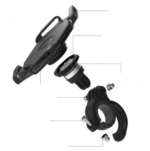 Ringke Spider Grip Mount Cykel Fordonsfästen Cykel Silikonfäste för 4-6 "enheter - Svart (ACSG0001)