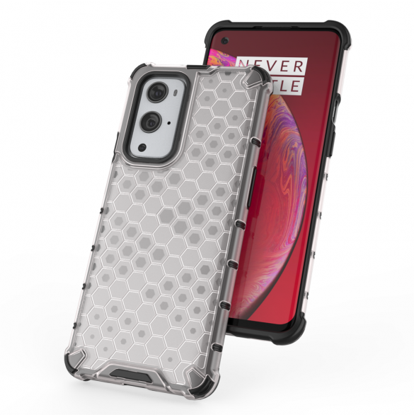 JollyFX Honeycomb Case pansarskydd med TPU-stötfångare till OnePlus 9 Pro - Svart