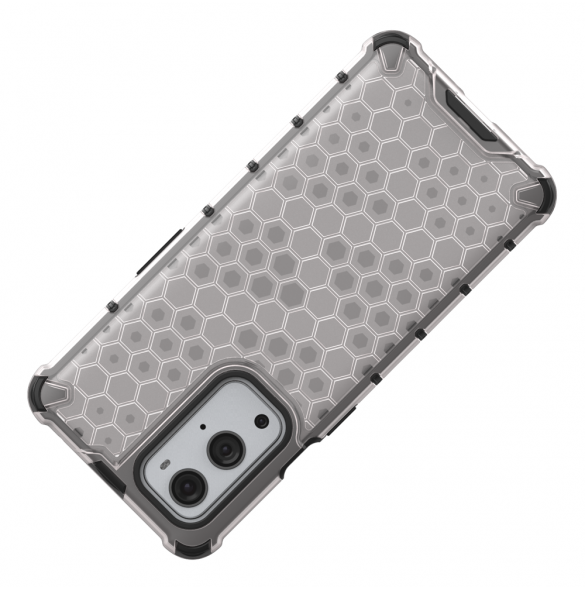 JollyFX Honeycomb Case pansarskydd med TPU-stötfångare till OnePlus 9 Pro - Svart