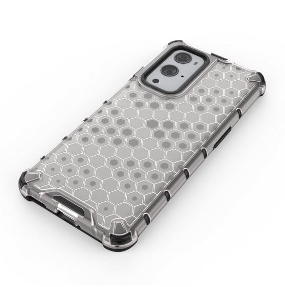 JollyFX Honeycomb Case pansarskydd med TPU-stötfångare till OnePlus 9 Pro - Svart