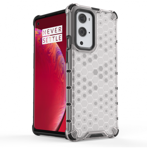JollyFX Honeycomb Case pansarskydd med TPU-stötfångare till OnePlus 9 Pro - Svart