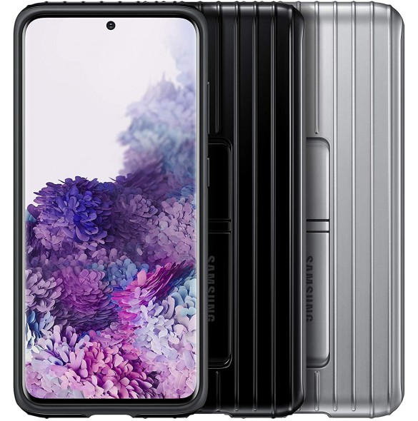 Samsung Stående Skal till Galaxy S20 - Silver EF-RG980CSE