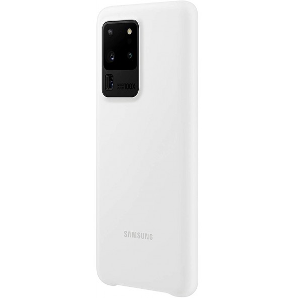 Samsung EF-PG988TWE Silikon täcka grått för Samsung Galaxy S20 Ultra - Vit