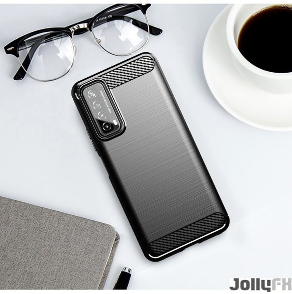 Svart och väldigt snyggt skal Huawei P Smart 2021.