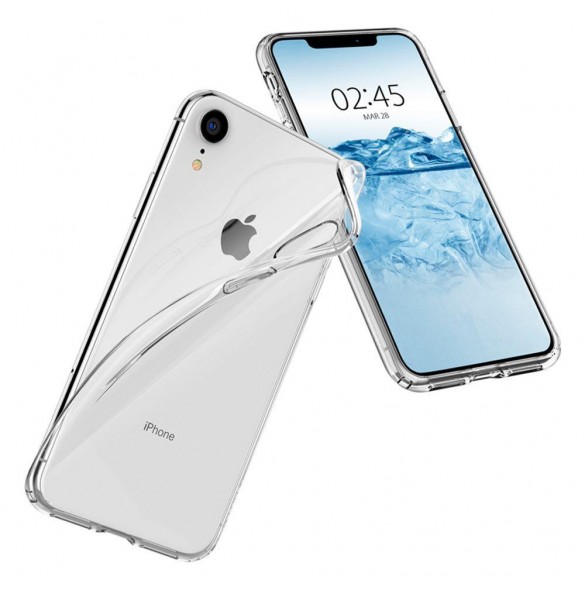 Spigen Liquid Crystal fallet täcker iPhone XR - Genomskinlig
