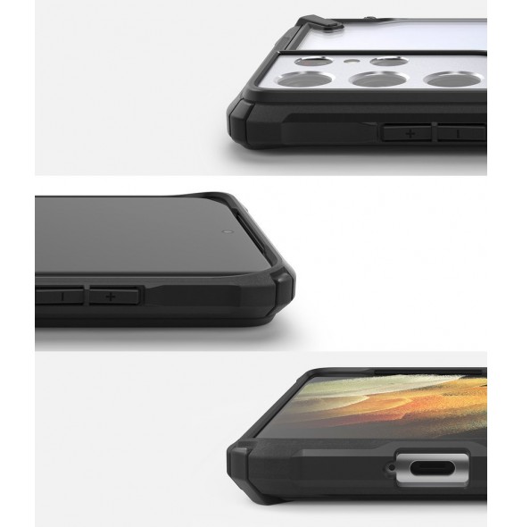 Samsung Galaxy S21 Ultra 5G skyddas av detta fantastiska skal.
