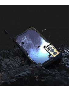 Svart och mycket snyggt skal Samsung Galaxy S21 5G.
