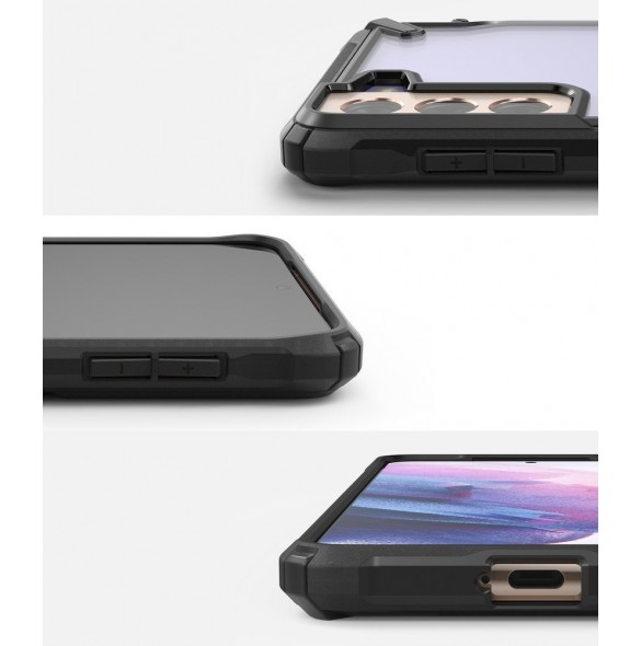 Din telefon skyddas av detta skydd från Ringke.