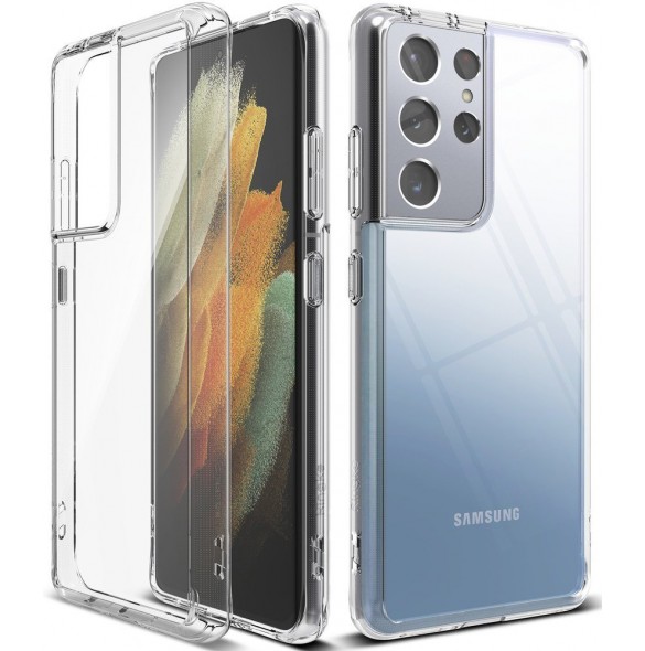 Samsung Galaxy S21 Ultra 5G skyddas av detta fantastiska skal.