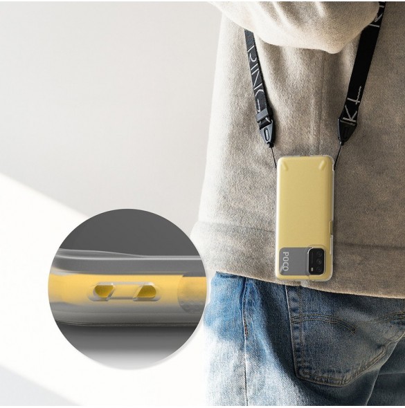 Genomskinligt och mycket snyggt fodral Xiaomi Poco M3.