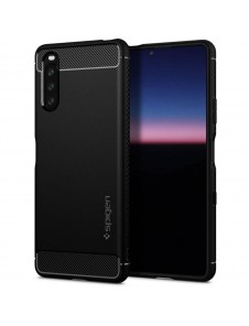 Matt svart och mycket snyggt skal Sony Xperia 10 LII.