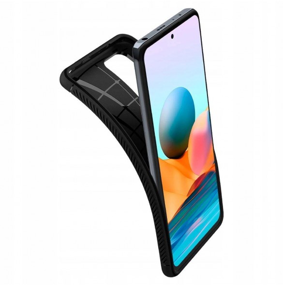 Matt svart och mycket snyggt fodral Xiaomi Redmi Note 10 Pro.