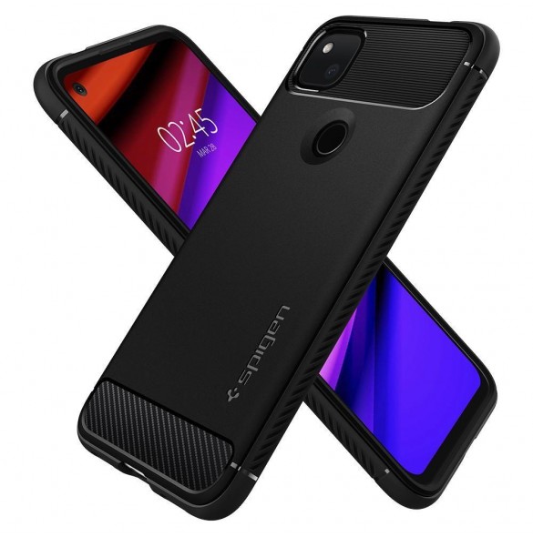 Din telefon skyddas av detta skydd från Spigen.