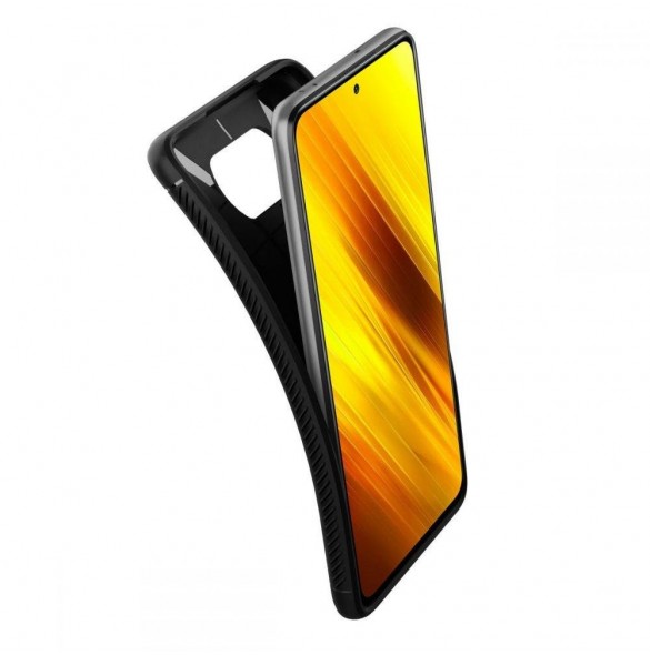 Matt svart och mycket snyggt fodral Xiaomi Poco X3 NFC / Poco X3 Pro.