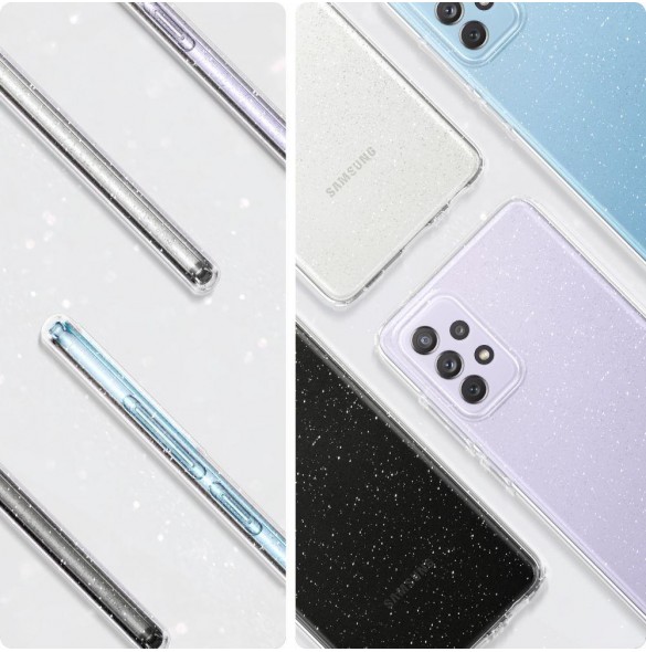 Glitterkristall och mycket snyggt skal Samsung Galaxy A72.