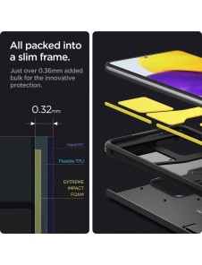 Svart och väldigt snyggt fodral Samsung Galaxy A72.