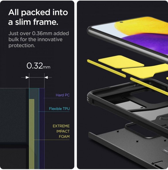 Svart och väldigt snyggt fodral Samsung Galaxy A72.