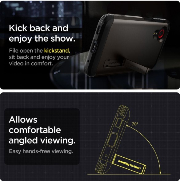 Ett elegant skal till Samsung Galaxy Xcover 5 och väldigt snyggt skydd från Spigen.