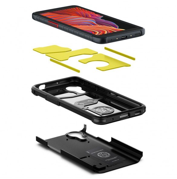 Svart och mycket snyggt skal Samsung Galaxy Xcover 5.