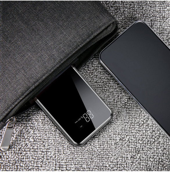 Baseus PPALL-EX01 - 8000mAh LCD Trådlös Laddare Strömbank För iPhone Xs Max, iPhone XR, Galaxy S9, Galaxy Note9