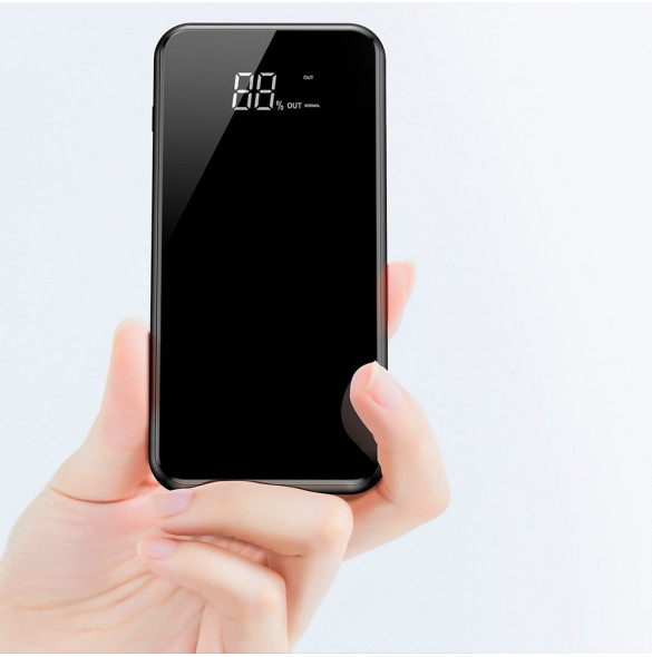 Baseus PPALL-EX01 - 8000mAh LCD Trådlös Laddare Strömbank För iPhone Xs Max, iPhone XR, Galaxy S9, Galaxy Note9