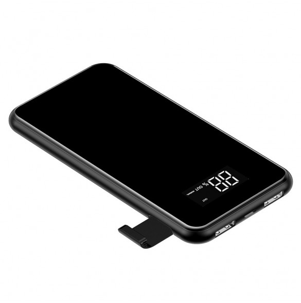 Baseus PPALL-EX01 - 8000mAh LCD Trådlös Laddare Strömbank För iPhone Xs Max, iPhone XR, Galaxy S9, Galaxy Note9