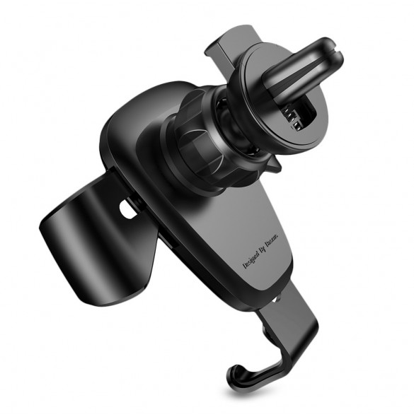 Baseus Gravity Car Mount Aluminium Phone Bracket Luftventilhållare för 4-6" Enheter - Svart